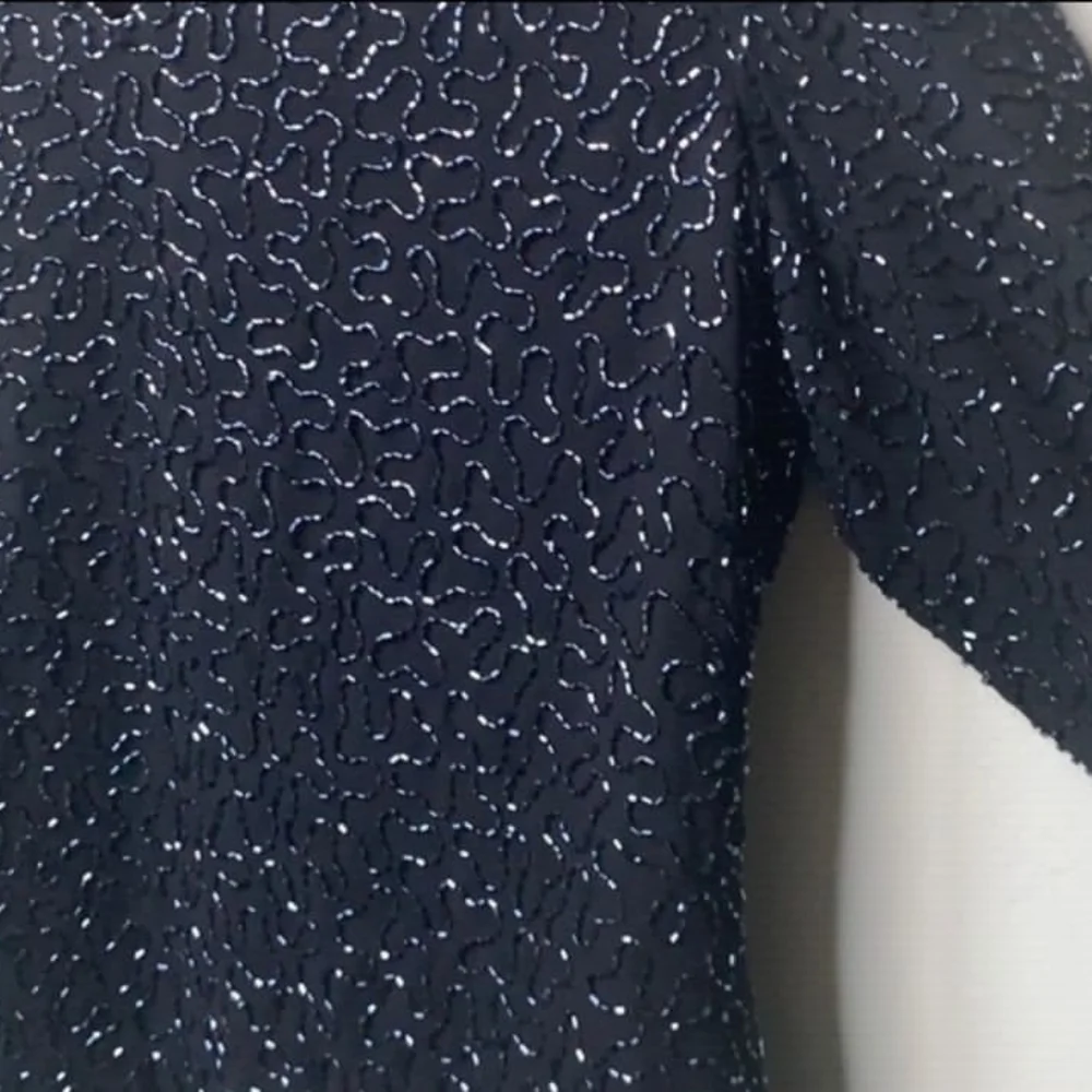Dressbarn Collection Beaded Top Long sleeve Beautiful black - Picture 8 of 8